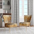 thumbnail image 2 of Designart « Gleaming Gold V » Collages Abstraits Dorés Fauteuil d'Appoint Rembourré - Fauteuil Moderne pour Salon, 2 of 7