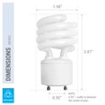 thumbnail image 4 of Bombilla CFL KOR de 13 W (equivalente a 60 W), 5000 K, base GU24, paquete de 4, 4 of 7