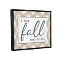 thumbnail image 2 of Stupell Industries Love Fall Most Of All Autumn Calligraphy Plaid Sign Graphic Art Jet Black Floating Framed Canvas Print Wall Art, Design by Lettered and Lined, 2 of 5
