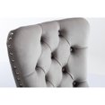 thumbnail image 5 of Velvet Dining Chair, Tufted Back w/ Nailhead & Chrome Legs, Set of 2, Solid Wood, 5 of 10