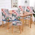 thumbnail image 2 of Yayeee 4 Pack Dining Chair Covers Stretch Parson Chairs Slipcovers Seat Protector, Flowers and Leaves, 2 of 6