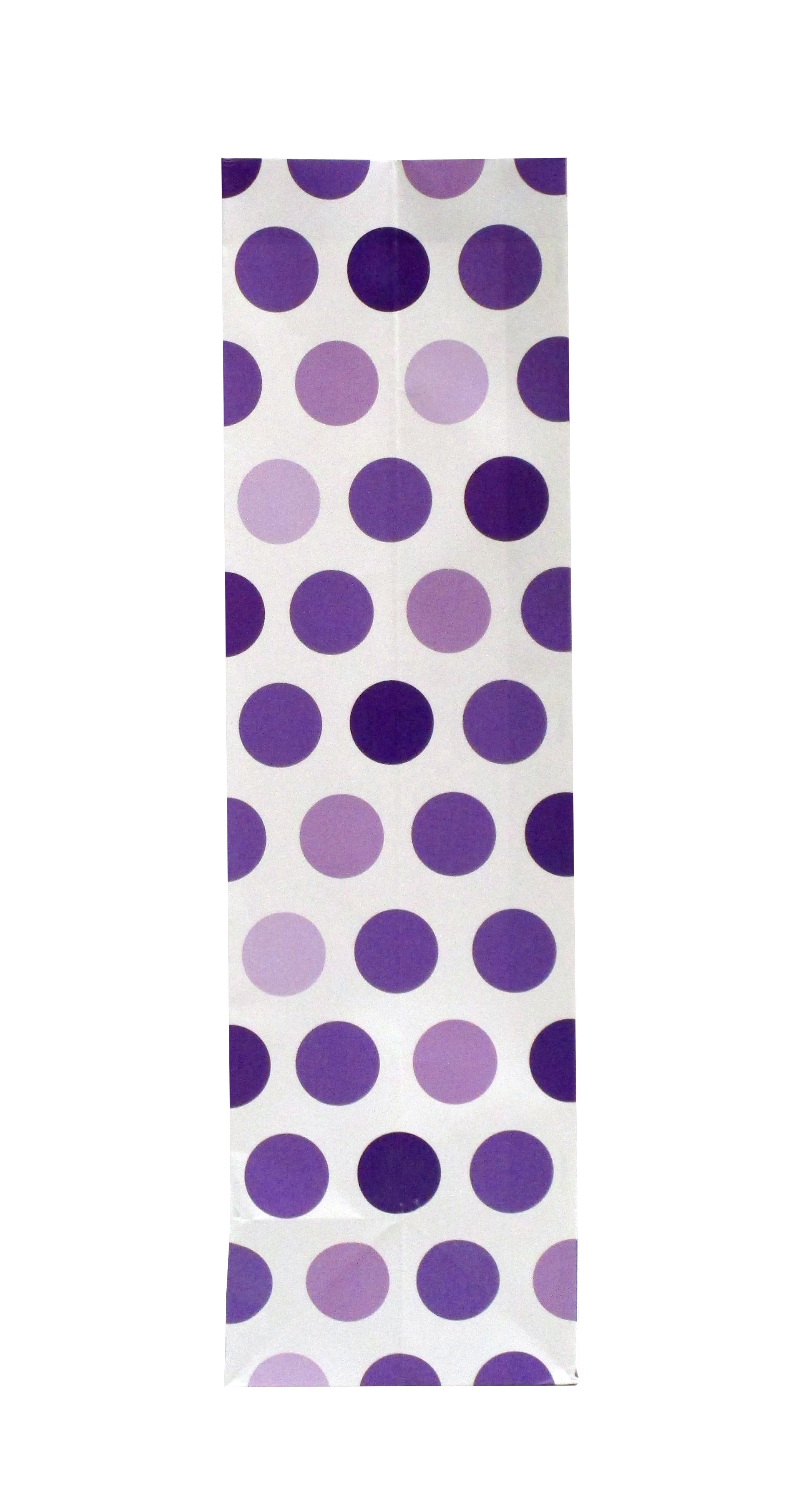 Purple Polka Dot Print Paper Gift Bag, 14.5" x 17.5", by Way To Celebrate