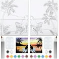 2 Pack Pre Drawn Canvas For Painting Sip And Paint For Adult'S Couple'S