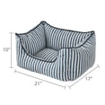thumbnail image 2 of Vibrant Life Small High Wall Striped Dog Bed, Blue and Cream, 17" x 21", 2 of 6