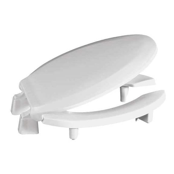 CENTOCO GR3L820STS-001 Toilet Seat, With Cover, Plastic, Elongated, White