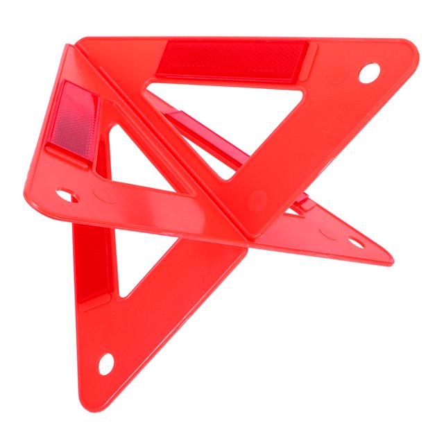 HLONK Emergency Triangle Reflective Roadside Triangles Safety Pvc Car Trunk Accessories Signs Warning Red