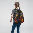 thumbnail image 5 of Honeii Starry Night Cat Guitarist Print Lightweight Backpacks,Carry on Backpack,Durable Backpack for School, Work & Travel, 5 of 7