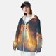 thumbnail image 3 of Balery Starry Sky Constellation Cat Sudadera ligera de manga larga con capucha y protección solar UPF 50+ para hombre y mujer, ideal para pesca y running-Large, 3 of 7