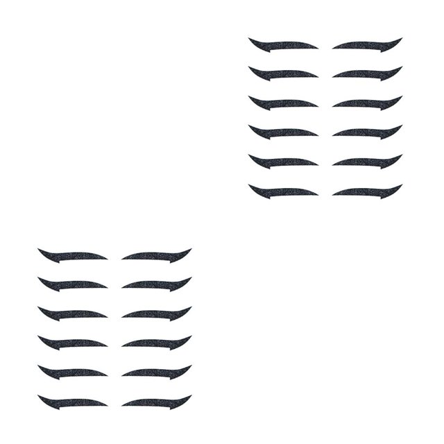 Jumpingount 6 pares de barras de línea de párpados impermeables, pegatina delineador de ojos con purpurina reutilizable, pegatina de doble párpado, No.1 2piezas