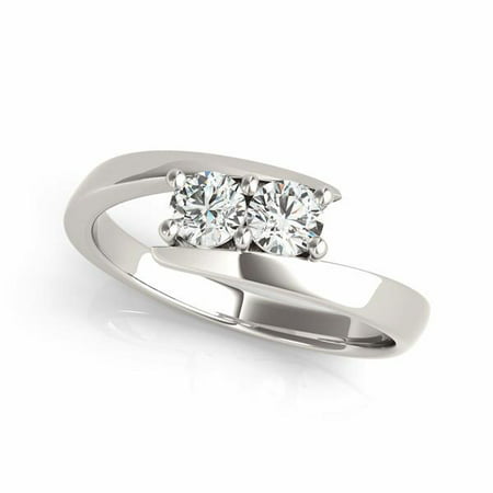 I Love UsÖ Two-Stone Ring 1/2 ct tw Diamonds 14K White Gold 