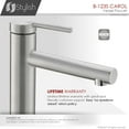 thumbnail image 4 of Stylish Single-Handle Brushed Stainless Steel Vessel Bathroom Faucet Height 11⅝" B-123S, 4 of 11