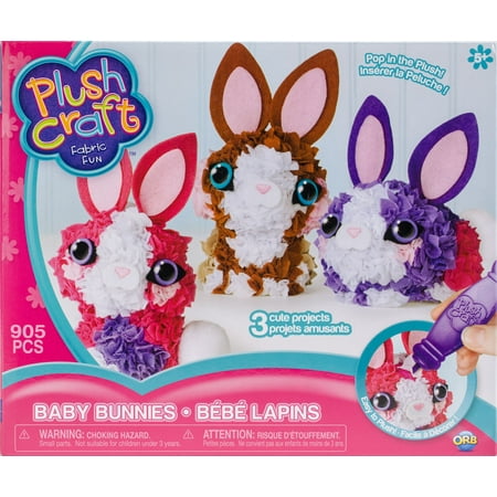 Plushcraft Fabric By Number Kit-Baby Bunnies