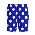 thumbnail image 6 of Daiia Blue And White Polka Dot Mens Woven Stretch Pajama Short,Short Pajama Pants-X-Large, 6 of 7