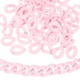 thumbnail image 1 of Unique Bargains 50Pack Acrylic Linking Chain Rings, 23mm Plastic C-Clips for DIY, Pink Red, 1 of 7