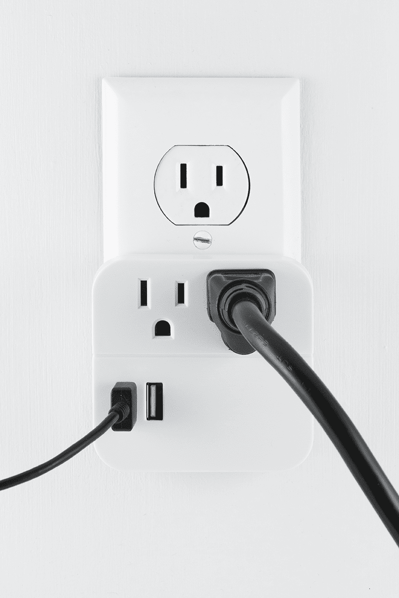 GE Pro 2-Outlet, 2-USB Surge Protector Wall Tap, White - 37144