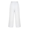 thumbnail image 5 of Hvyesh Womens Wide Leg Cotton Linen Capris Summer Elastic Waist Casual Flowy Drawstring Comfy Trousers Lightweight Beach Pants, 5 of 6