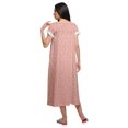 thumbnail image 4 of Moomaya Nightdress de Nuit en Coton Imprimé pour Femmes à Manches Courtes, 4 of 5