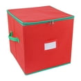 thumbnail image 5 of Christmas Ornament Storage Box – Foldable Container with 64 Adjustable Compartments and Zipper Closure for Holiday Décor Storage, 5 of 5
