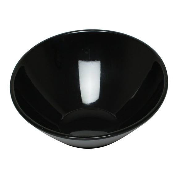Excellante 35 oz. Cascading Bowl, Classic Black Extra Heavy Weight Melamine Dinnerware Collection, Comes in Dozen