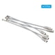 thumbnail image 3 of Uxcell 3.5" Cable de llavero de alambre 5 paquetes Anillo de llave de acero inoxidable Plata, 3 of 6