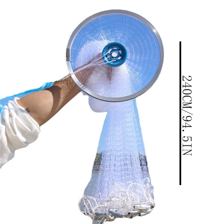 disc fishing net Hand Cast with Large for Easy Throw and Fast Catch  vleee Measuring an impressive 7 feet by 7 feet Herunwer Hand Throwing Fishing Net