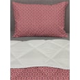 thumbnail image 3 of Abstract Comforter & Sham Bedding Set, Geometric Retro Design Round Motifs Basic Monochrome Details, 3 pcs Duvet Set Microfiber Filling Quilt, 5 Sizes, Pale Ruby Blush, by Ambesonne, 3 of 4
