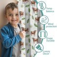thumbnail image 3 of Blackout Kids Curtains,Green Cow Daisy Leaf Pattern Childrens Insulated Curtains Set Of 2,Bedroom Essentials,Toddler Room Decor 42"x54", 3 of 5
