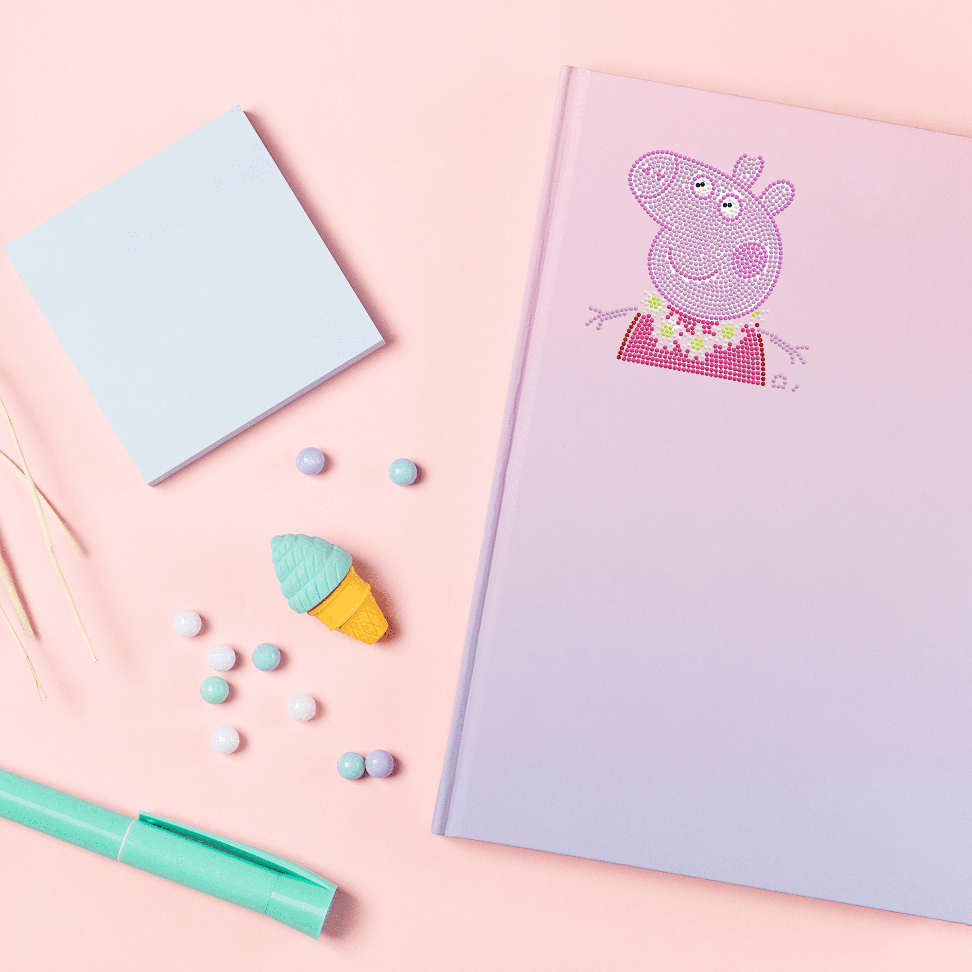 Diamond Dotz Peppa Pig Activity Set Diamond Painting Kits for Adults - Diamond Art Kits a Relaxing Creative Craft Kit with Dotz Gems