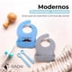 thumbnail image 5 of Baberos para Bebe de Silicona Impermeables con Bolsillo Contenedor de Alimentos Set de 2 Piezas Azul, 5 of 11