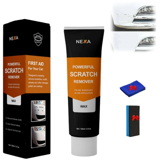 Nexa Car Scratch Remover, 2025 New Car Scratch Remover for Deep Scratches, Scratch Remover for Vehicles, Repair Polishing Wax with Wipe & Sponge, Easily Fix & Long-Lasting Protection