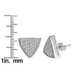 thumbnail image 2 of Decadence Sterling Silver Cubic Zirconia Micropave Triangle Stud Earrings, 2 of 4