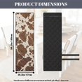 thumbnail image 6 of TSOVTHRID Brown Cow Print Quilted Seat Cushion Covers for Kitchen Comfy Washable Chair Seat Covers Protector Stretchy Anti-Slip Armless Chair Slipcovers, Set of 2, 6 of 7