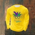 thumbnail image 3 of Mens Casual Camisetas Carnaval Impreso Suelto Elástico de Manga Larga Cuello Redondo Suéter, Gimnasio Hogar Desgaste Superior, 3 of 5
