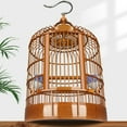 thumbnail image 2 of Handmade Bamboo Birdcage Oriental Style Retro Round Birdcage Portable for Outdoor Use Can be Hung, 2 of 11