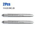 thumbnail image 1 of 2pcs 1/4-20 UNC-2B Right Hand Taps HSS Straight Flute Thread Drill Screw Tap, 1 of 9