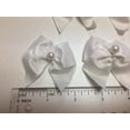 thumbnail image 2 of Charmed 2" White Color Satin Bow with 8mm Pearl;  Hair Accessory, Clothing Accessory Making; 50 Pieces, 2 of 2