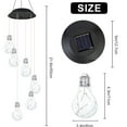 thumbnail image 3 of Daiosportswear New Solar LED Wind Chime,Outdoor Bulb Courtyard Light,27.6x4.9in,6-LED,Four Colors,Solar Powered,Auto On/off,Garden/Yard Decor,6-8H Lighting,Wind-Activated,Indoor/Outdoor Use, 3 of 9