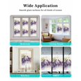 thumbnail image 6 of Window Privacy Film Purple Lavender Stained Glass Window Film Decorative Sun Block Window Cover Wildflower Garden Floral Motifs Birds Window Clings Static Adhesive Sticker for Bathroom 19.6"x39.3", 6 of 7