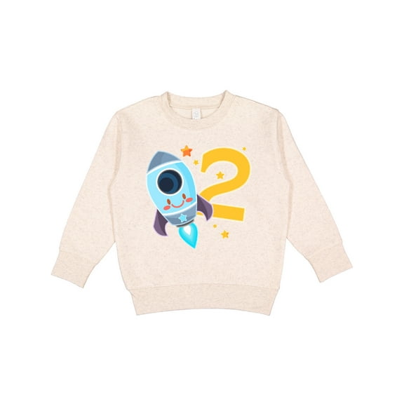 Inktastic Rocket Space Ship Happy Second Birthday Toddler Sweatshirt