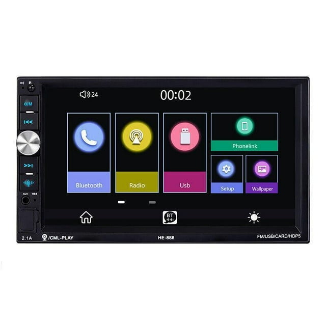 Touch Screen Stereo Radio Video MP5 Player 7"Double Din Carplay Bluetooth HD