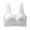 White, variant on Women's Plus Size Comfortable Fixed Cup Front Buckle Bra for Elderly Soft Thin Tank Top Underwire Supportive Undergarment