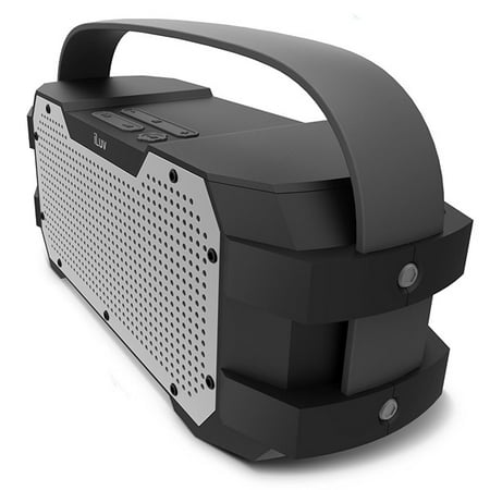 Impact Level 3 by iLuv - IPX5 Rated Portable Water-resistant Bluetooth 2.1 Ch. Boombox for Apple iPhone, Android and other Bluetooth Devices (Black)