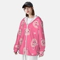 thumbnail image 3 of Lsque Cartoon Pigs and Hearts UPF 50+ Lightweight Sun Protection Men's Women's Long Sleeve Shirt, Hoodie Performance -Small, 3 of 9