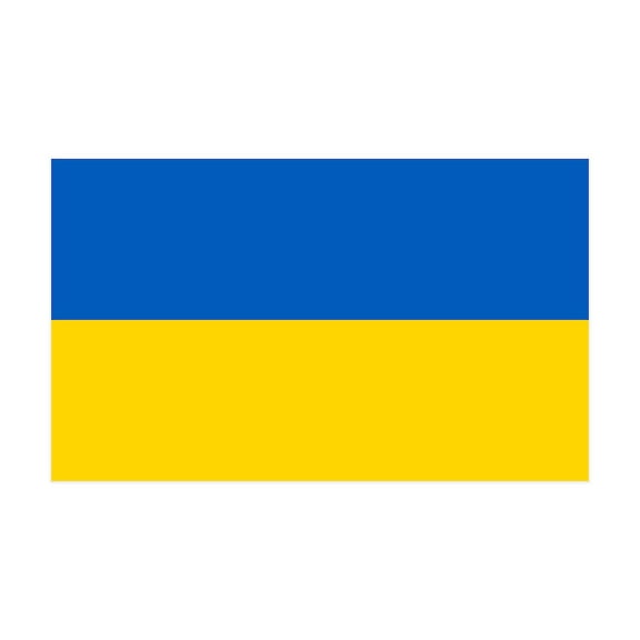 CafePress - Flag Of Ukraine Wall Decal - 35x21 Wall Decal