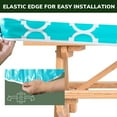 thumbnail image 5 of Picnic Table Cover with Bench Covers: 6ft Waterproof Elastic Fitted Tablecloth Cover - 3-Piece Set Vinyl Tablecloth with Flannel Backing for Picnic Camping Party Indoor Outdoor Light Blue 72"x30", 5 of 7