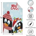 thumbnail image 3 of GZHJMY Merry Christmas Penguin Snowflake New Year Winter Kitchen Towels Dish Bar Tea Towel Dishcloths 1 Pack Super Absorbent Soft 18 x 28 inches, 3 of 7