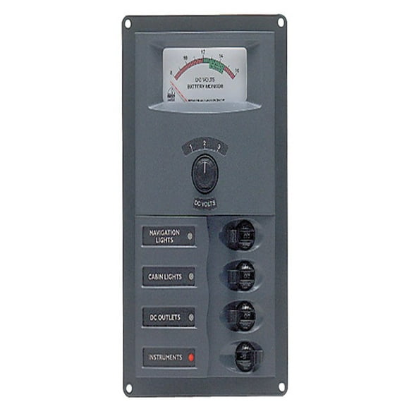 903-AM - Panneau de Disjoncteur 20SP 12VDC avec Compteur Analogique