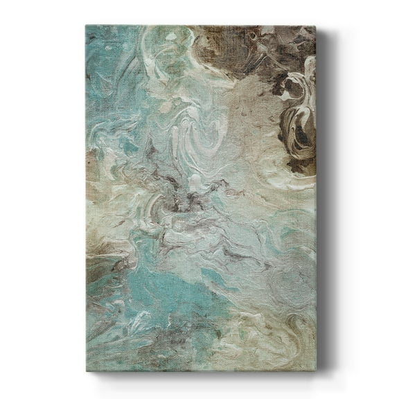 Wexford Home Aqua Marble - 18" x 27" Gallery Wrapped Canvas, Ready to Hang
