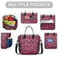 thumbnail image 2 of Pink and Black Of Leopard Print Womens Lunch Box for Work,Insulated Large Lunch Bag for Tween and Teen,Loncheras Para Mujer,Leakproof Adult Lunch Bag for Work,Beach,Travel,Picnic,Camping, 2 of 7