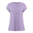 thumbnail image 3 of T-shirt à Manches Courtes d'Été pour Femmes en Polyester Spandex Tricoté Côtelé pour Sorties d'Été, 3 of 5